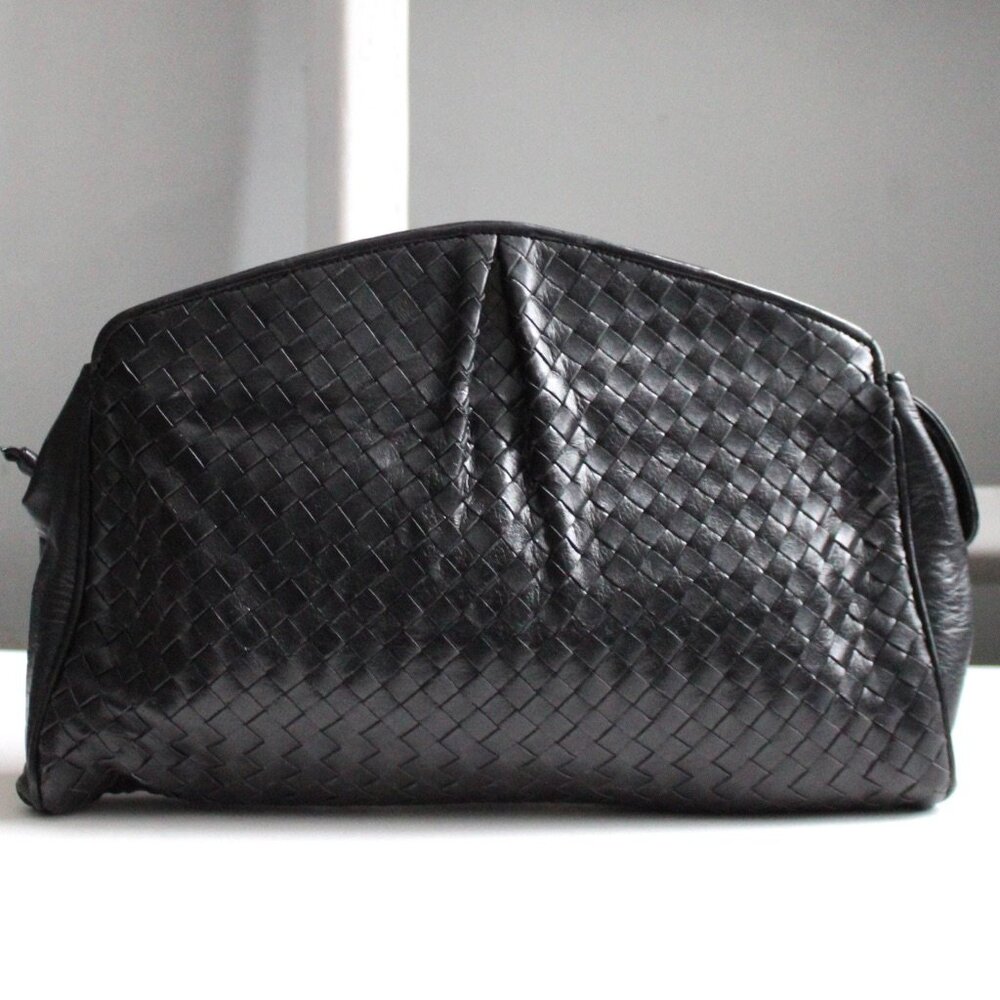 Black Woven Clutch